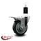 Service Caster 4'' Thermoplastic Rubber Swivel 1-1/2'' Expanding Stem Caster Total Lock Brake SCC-EXTTL20S414-TPRB-112 - alternate 2